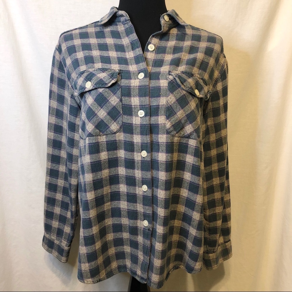 Stone Creek Plaid Button Down Flannel Shirt - M